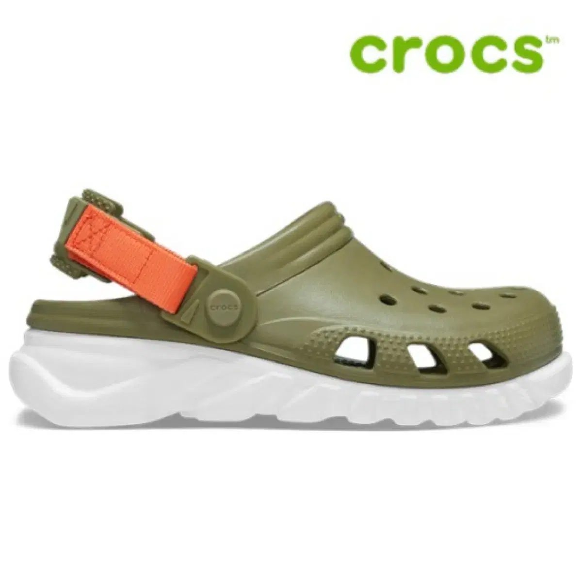 Crocs Crush Clog Olive/White
